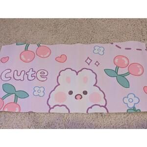 Large kawaii bunny cherry desktop table / mousepad